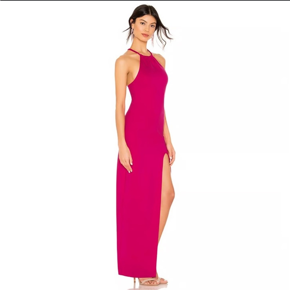 NBD Pinot Gown | Fuchsia Slit Maxi Dress | size XS